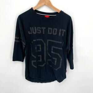 Nike Women’s Just Do It 95 3/4 Sleeves Graphic Baseball Shirt // S